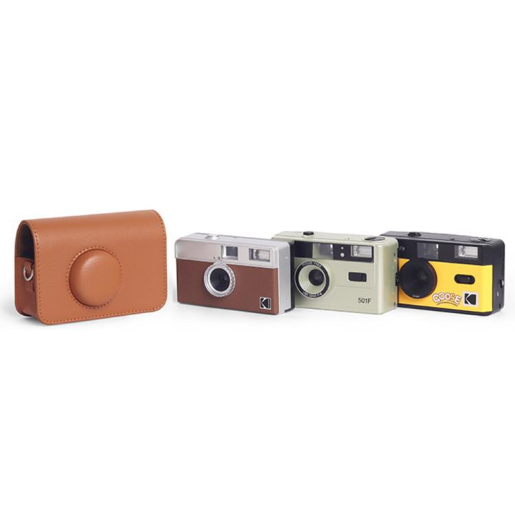 For Kodak EKTAR H35 / F501 / F9 Full Body Leather Camera Case Bag with Strap