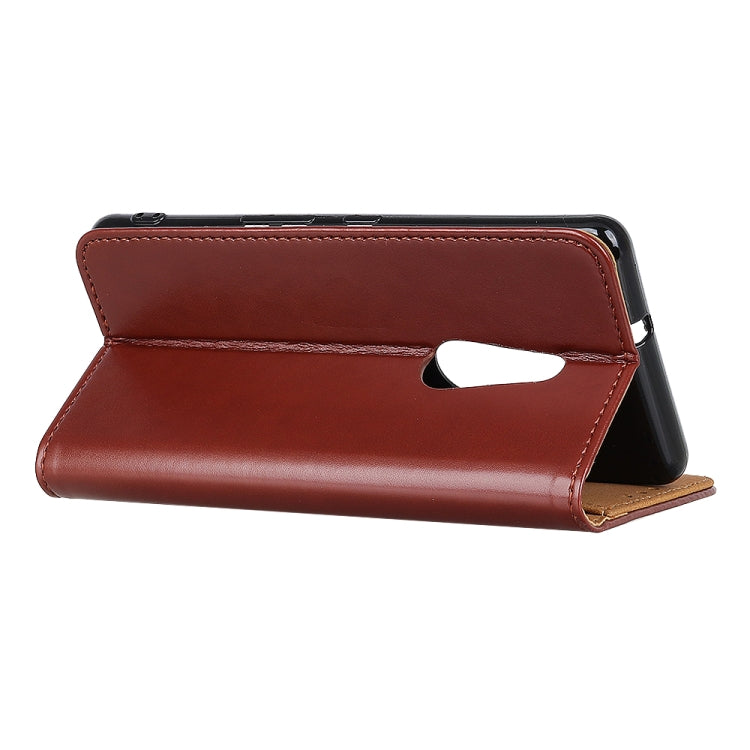 For Fujitsu Arrows Be4 F-41A 3-Color Pearl Texture Magnetic Buckle Horizontal Flip PU Leather Case with Card Slots & Wallet & Holder