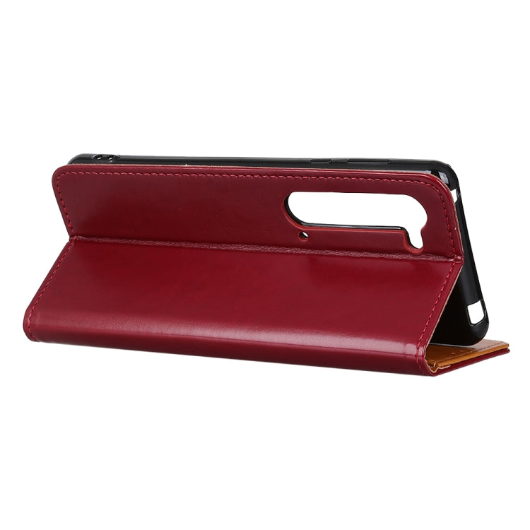 For Sharp Aquos R 5G 3-Color Pearl Texture Magnetic Buckle Horizontal Flip PU Leather Case with Card Slots & Wallet & Holder