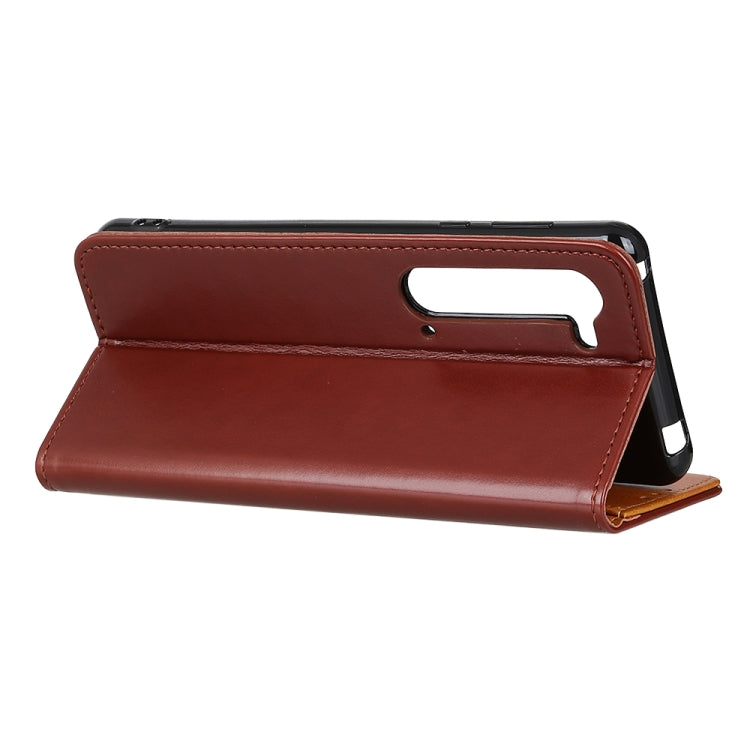 For Sharp Aquos R 5G 3-Color Pearl Texture Magnetic Buckle Horizontal Flip PU Leather Case with Card Slots & Wallet & Holder