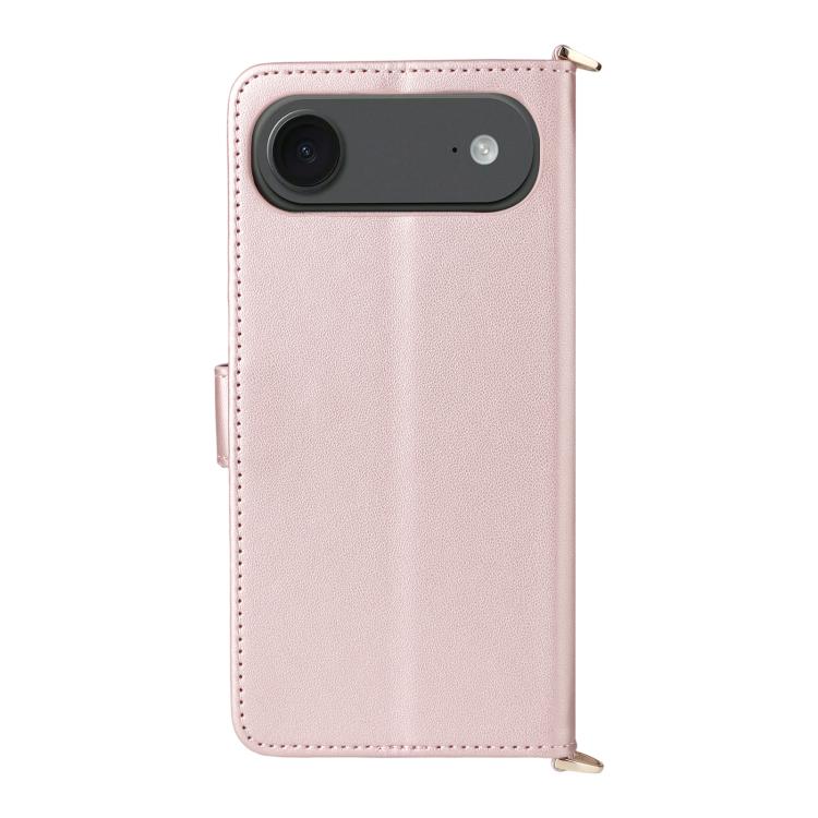 For iPhone Air Multifunctional 6-Card Slots Leather Phone Case with Wrist Strap