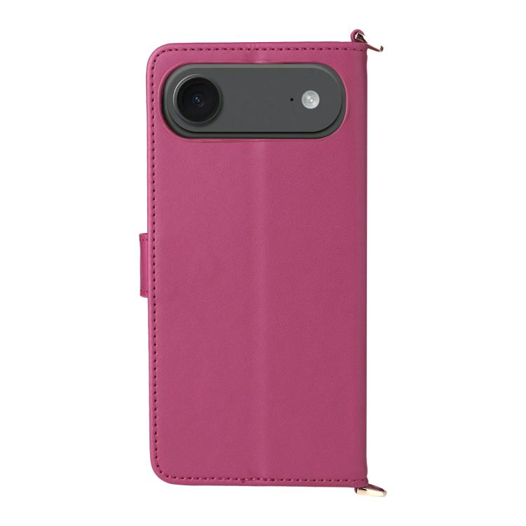 For iPhone Air Multifunctional 6-Card Slots Leather Phone Case with Wrist Strap