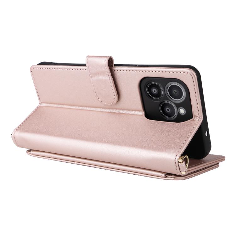 For Fossibot S1 5G Multifunctional 6-Card Slots Leather Phone Case with Wrist Strap