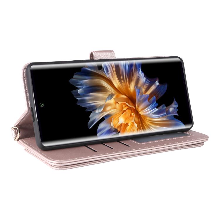For Fossibot S3 Pro Multifunctional 6-Card Slots Leather Phone Case with Wrist Strap