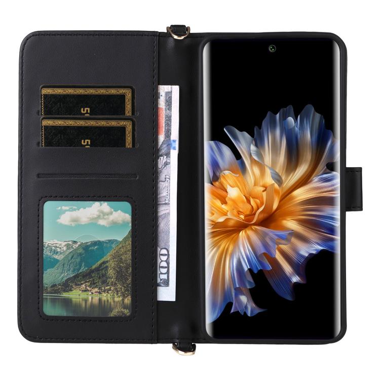 For Fossibot S3 Pro Multifunctional 6-Card Slots Leather Phone Case with Wrist Strap