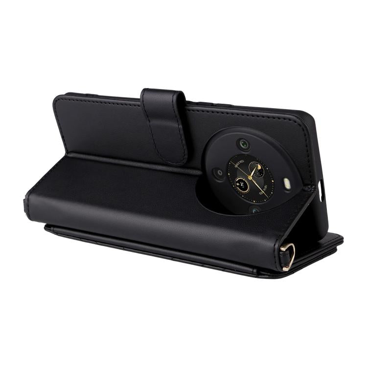 For Fossibot S3 Pro Multifunctional 6-Card Slots Leather Phone Case with Wrist Strap
