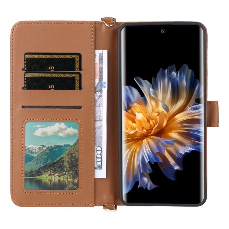 For Fossibot S3 Pro Multifunctional 6-Card Slots Leather Phone Case with Wrist Strap