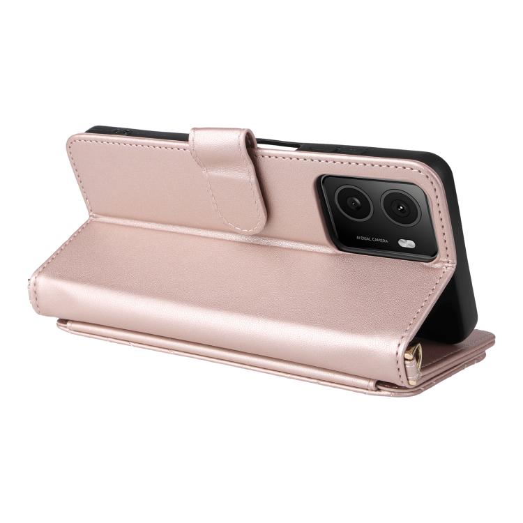 For HMD Pulse / Pulse Pro / Pulse+ Multifunctional 6-Card Slots Leather Phone Case with Wrist Strap