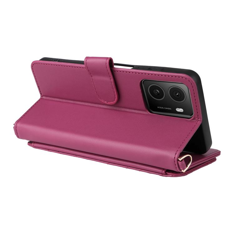 For HMD Pulse / Pulse Pro / Pulse+ Multifunctional 6-Card Slots Leather Phone Case with Wrist Strap