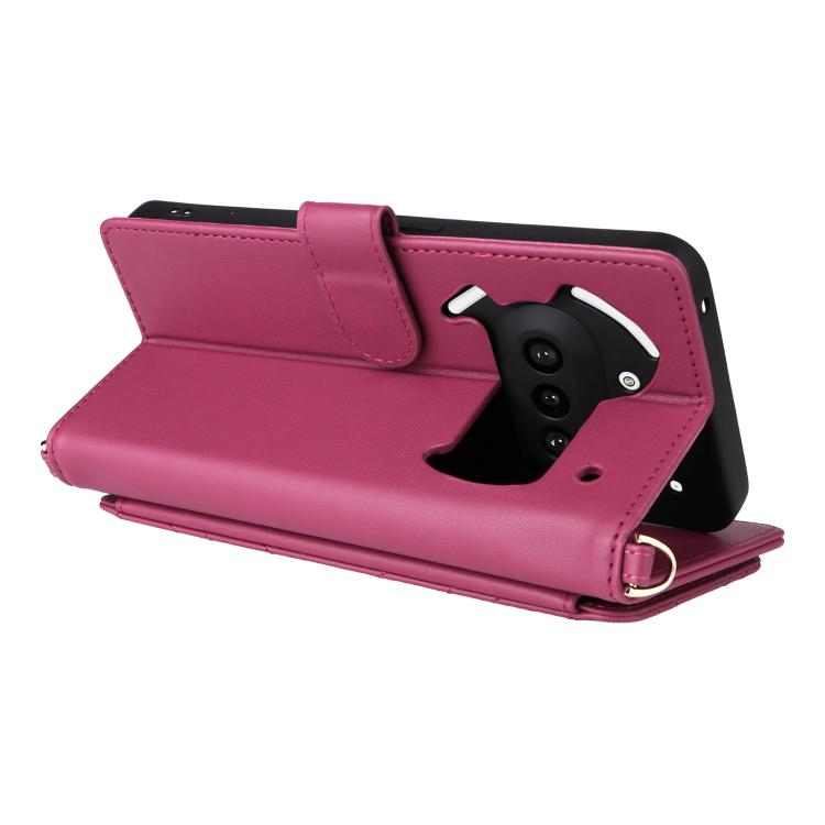 For Nothing Phone 3a Multifunctional 6-Card Slots Leather Phone Case with Wrist Strap