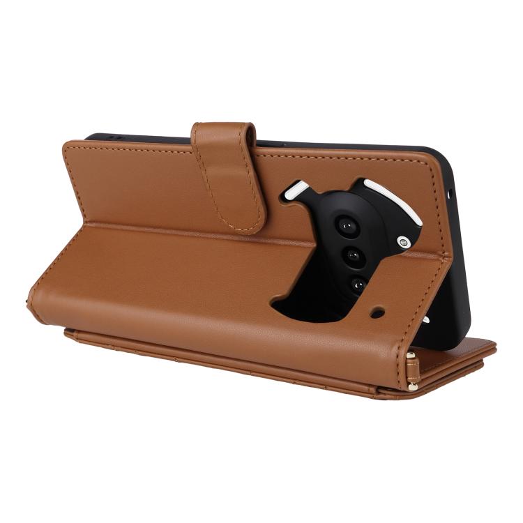 For Nothing Phone 3a Multifunctional 6-Card Slots Leather Phone Case with Wrist Strap