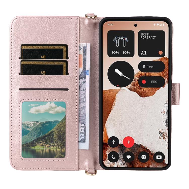 For Nothing CMF Phone 2 Pro Multifunctional 6-Card Slots Leather Phone Case with Wrist Strap