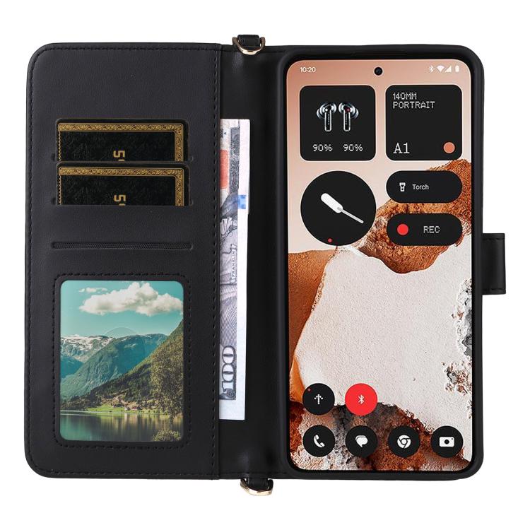 For Nothing CMF Phone 2 Pro Multifunctional 6-Card Slots Leather Phone Case with Wrist Strap