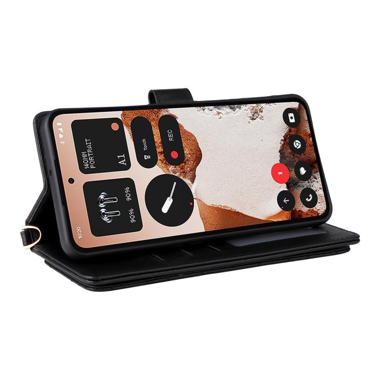 For Nothing CMF Phone 2 Pro Multifunctional 6-Card Slots Leather Phone Case with Wrist Strap