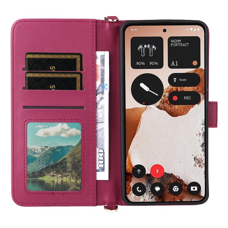 For Nothing CMF Phone 2 Pro Multifunctional 6-Card Slots Leather Phone Case with Wrist Strap