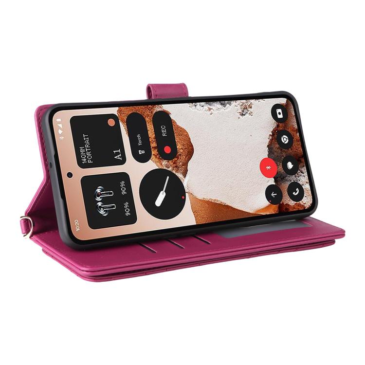 For Nothing CMF Phone 2 Pro Multifunctional 6-Card Slots Leather Phone Case with Wrist Strap
