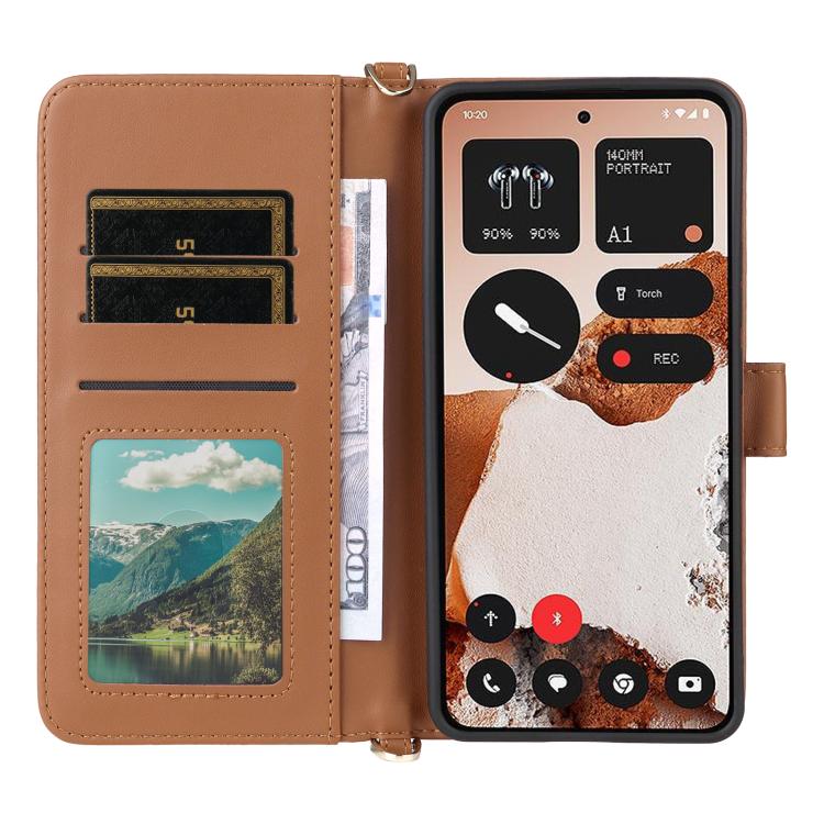 For Nothing CMF Phone 2 Pro Multifunctional 6-Card Slots Leather Phone Case with Wrist Strap