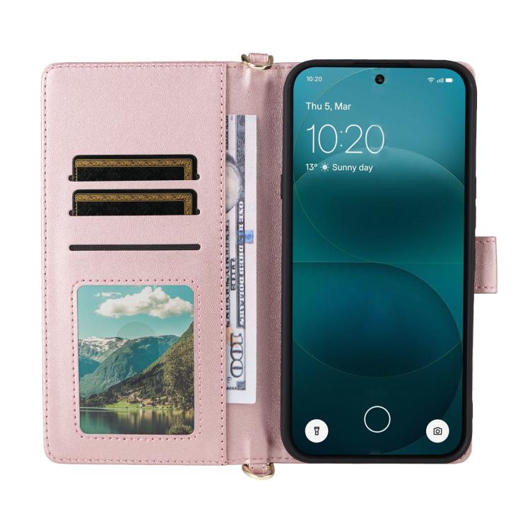 For Nothing Phone 4a Pro Multifunctional 6-Card Slots Leather Phone Case with Wrist Strap
