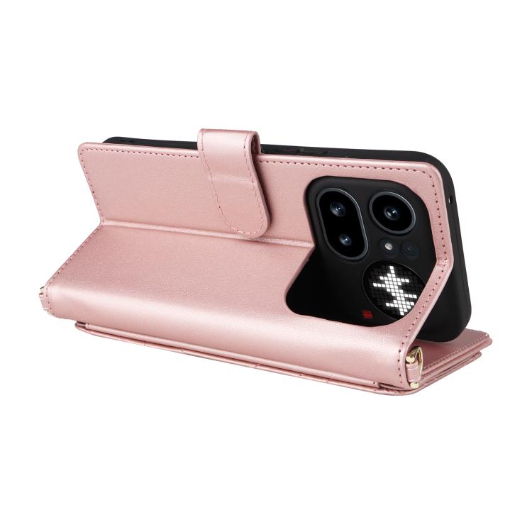 For Nothing Phone 4a Pro Multifunctional 6-Card Slots Leather Phone Case with Wrist Strap