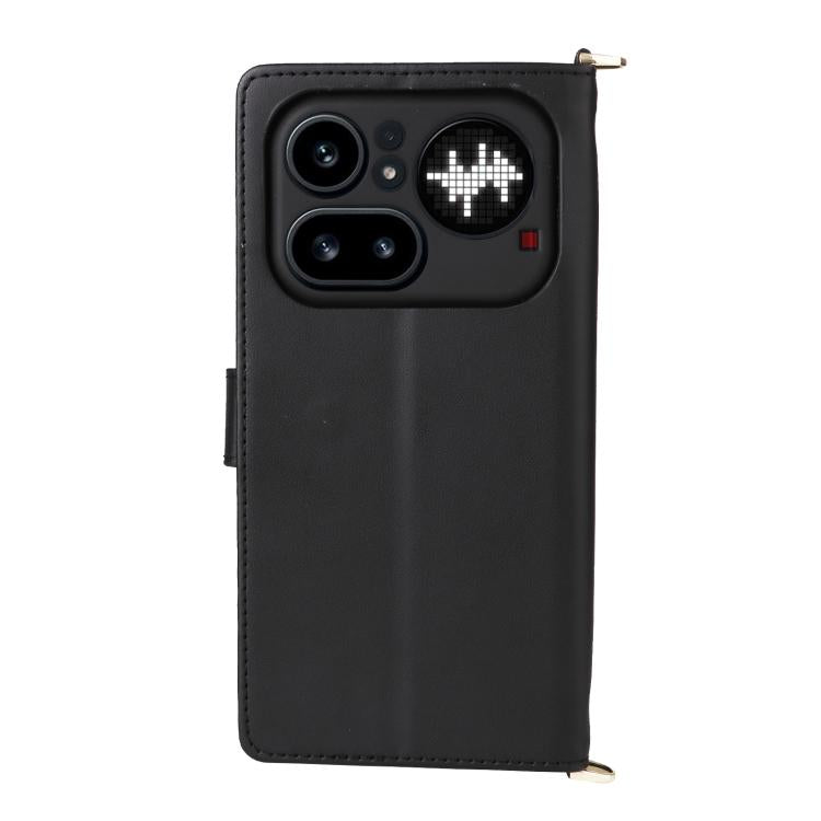For Nothing Phone 4a Pro Multifunctional 6-Card Slots Leather Phone Case with Wrist Strap