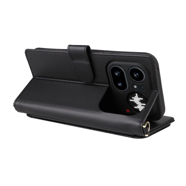 For Nothing Phone 4a Pro Multifunctional 6-Card Slots Leather Phone Case with Wrist Strap