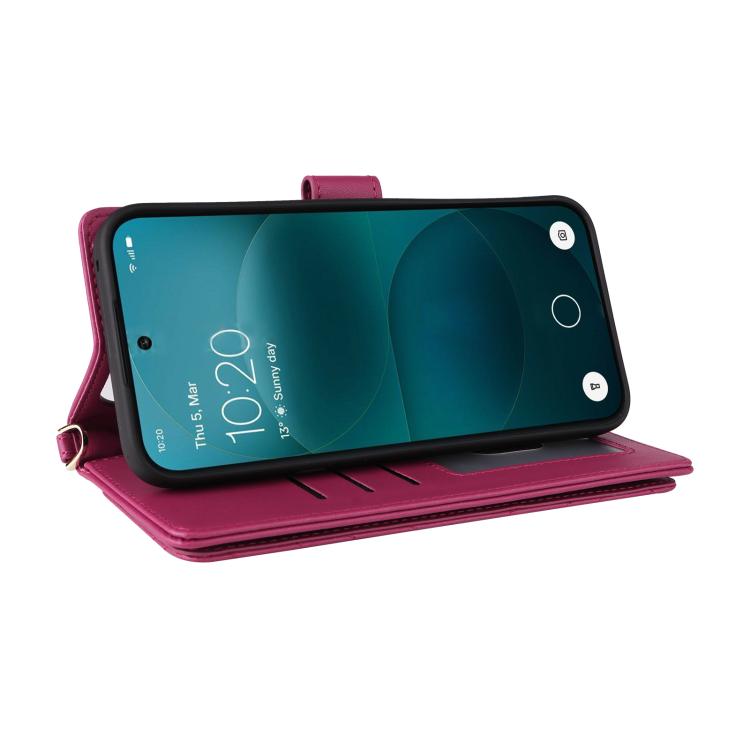 For Nothing Phone 4a Pro Multifunctional 6-Card Slots Leather Phone Case with Wrist Strap