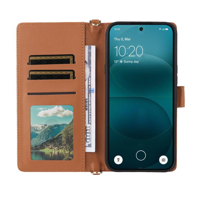 For Nothing Phone 4a Pro Multifunctional 6-Card Slots Leather Phone Case with Wrist Strap