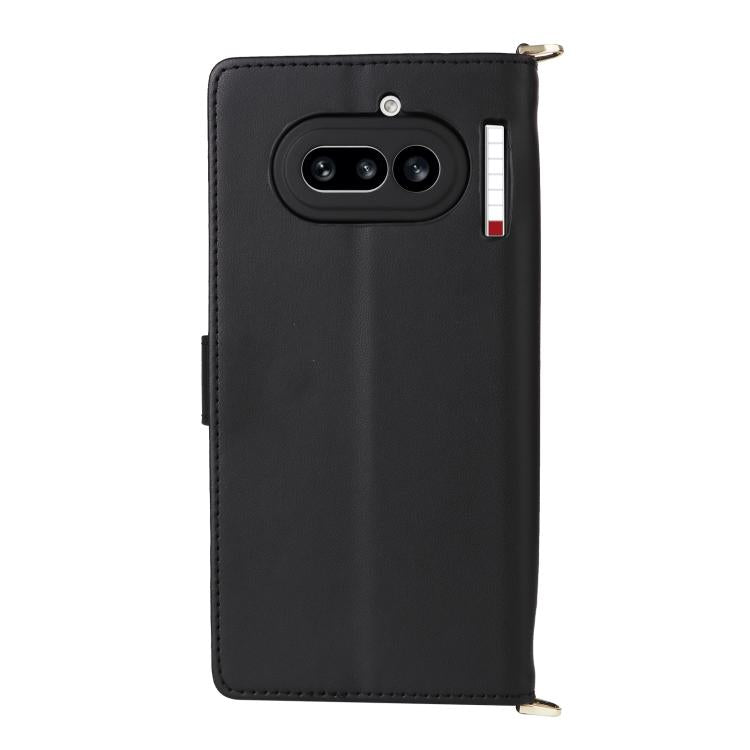 For Nothing Phone 4a Multifunctional 6-Card Slots Leather Phone Case with Wrist Strap