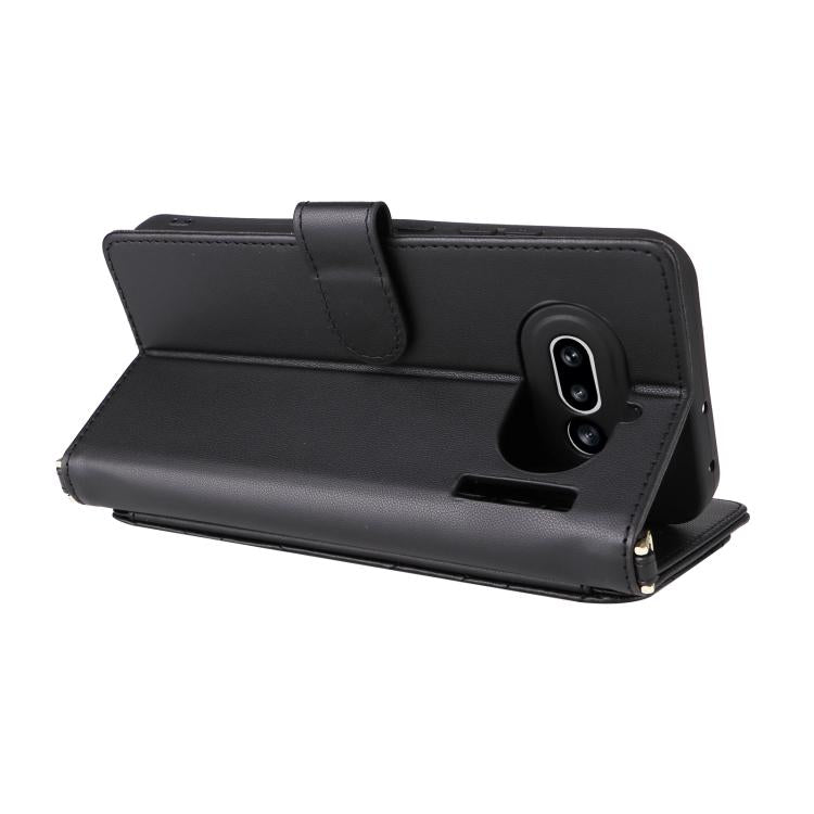 For Nothing Phone 4a Multifunctional 6-Card Slots Leather Phone Case with Wrist Strap