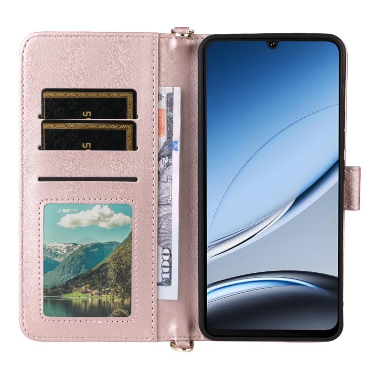 For Doogee Note 59 / Note 59 Pro Multifunctional 6-Card Slots Leather Phone Case with Wrist Strap