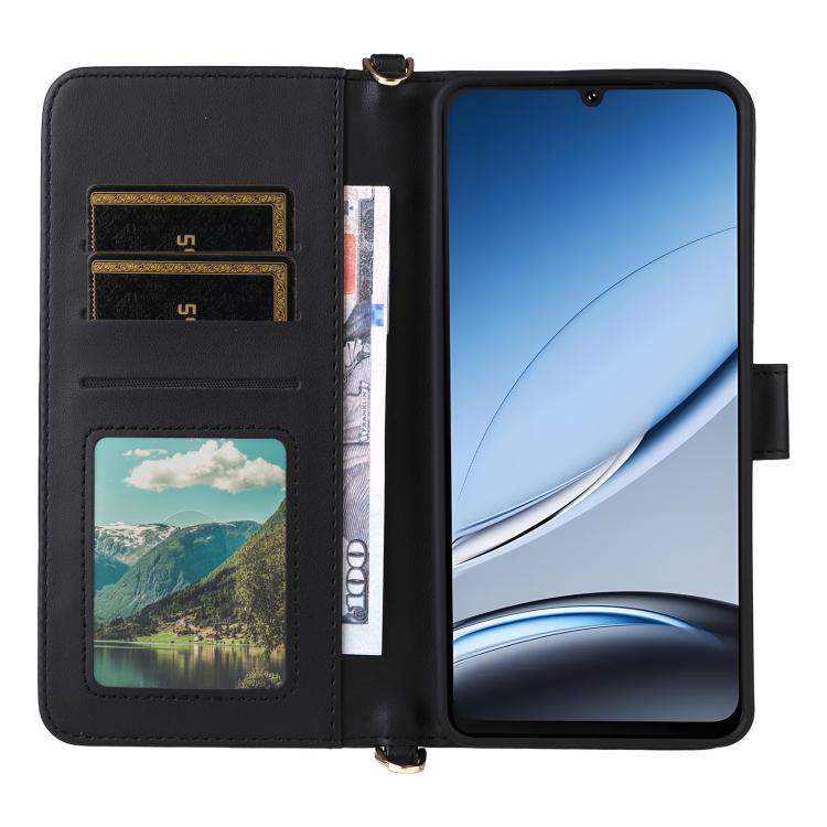 For Doogee Note 59 / Note 59 Pro Multifunctional 6-Card Slots Leather Phone Case with Wrist Strap
