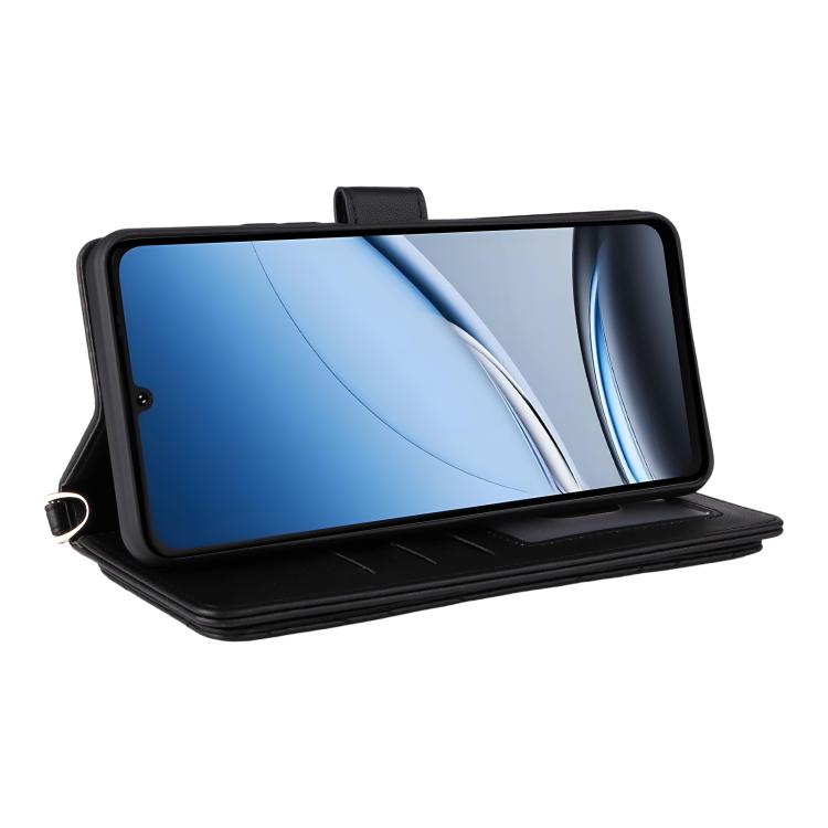 For Doogee Note 59 / Note 59 Pro Multifunctional 6-Card Slots Leather Phone Case with Wrist Strap