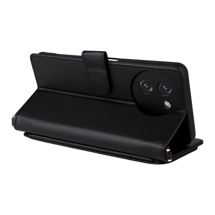For Doogee Note 59 / Note 59 Pro Multifunctional 6-Card Slots Leather Phone Case with Wrist Strap