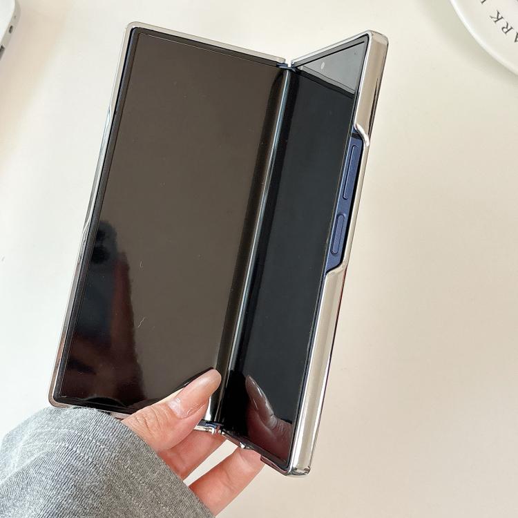 For Samsung Galaxy Z Fold5 Electroplating PC Snow Bark Texture MagSafe Phone Case