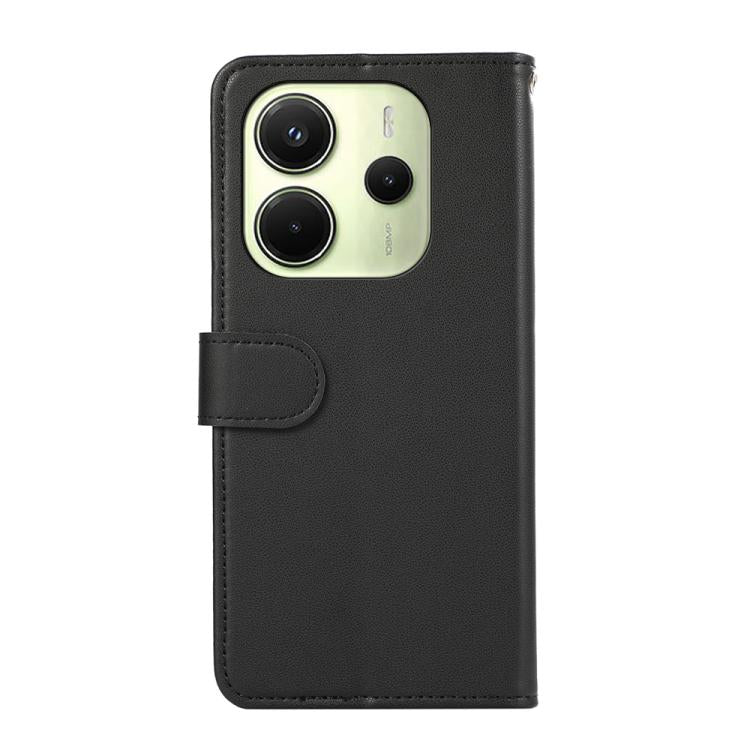 For Redmi Note 14 4G 164.84mm ABEEL Delicate Texture Splicing RFID Leather Phone Case