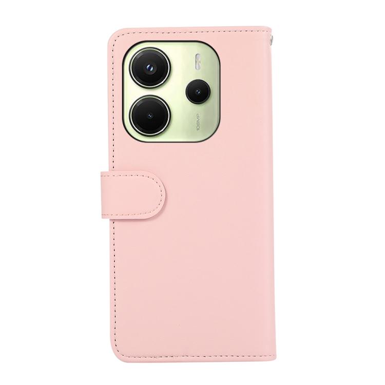 For Redmi Note 14 4G 164.84mm ABEEL Delicate Texture Splicing RFID Leather Phone Case