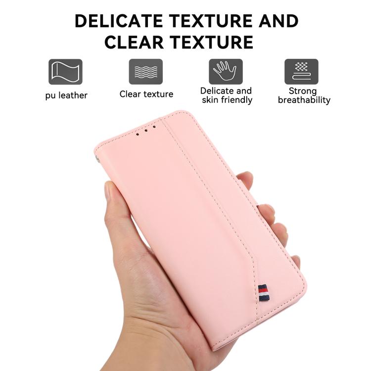 For Redmi Note 14 4G 164.84mm ABEEL Delicate Texture Splicing RFID Leather Phone Case