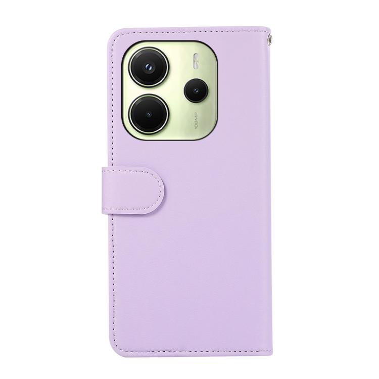 For Redmi Note 14 4G 164.84mm ABEEL Delicate Texture Splicing RFID Leather Phone Case