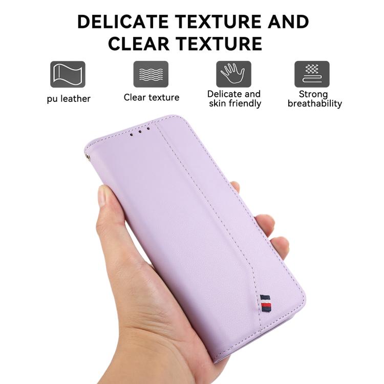 For Redmi Note 14 4G 164.84mm ABEEL Delicate Texture Splicing RFID Leather Phone Case