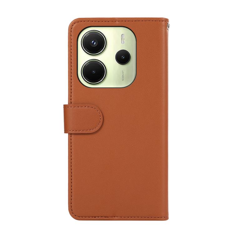 For Redmi Note 14 4G 164.84mm ABEEL Delicate Texture Splicing RFID Leather Phone Case