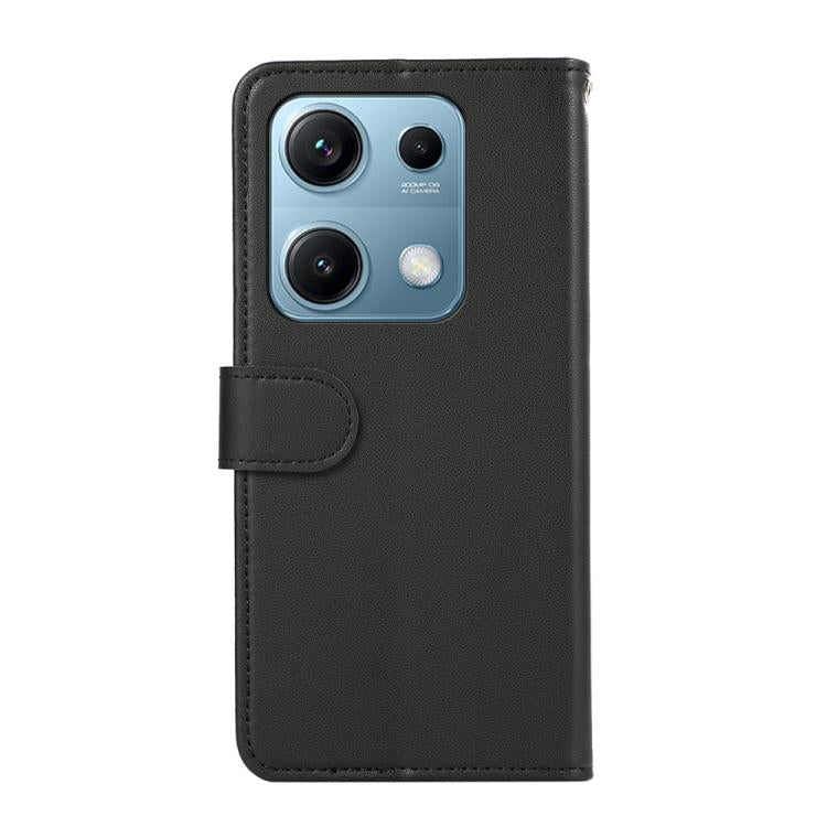 For Redmi Note 14s ABEEL Delicate Texture Splicing RFID Leather Phone Case