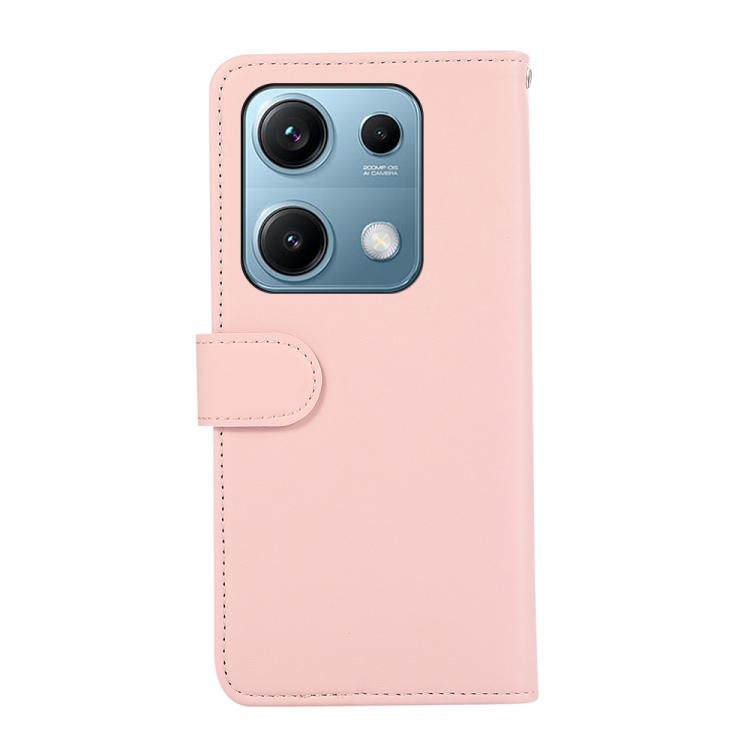 For Redmi Note 14s ABEEL Delicate Texture Splicing RFID Leather Phone Case