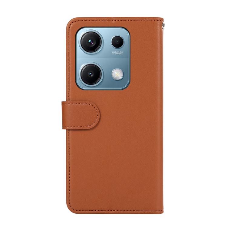 For Redmi Note 14s ABEEL Delicate Texture Splicing RFID Leather Phone Case