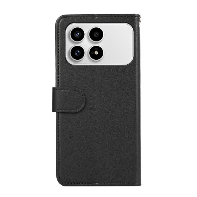 For Redmi K90 / Poco F8 Pro ABEEL Delicate Texture Splicing RFID Leather Phone Case