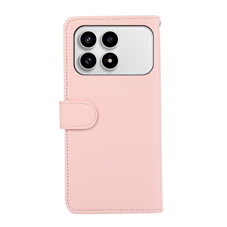 For Redmi K90 / Poco F8 Pro ABEEL Delicate Texture Splicing RFID Leather Phone Case