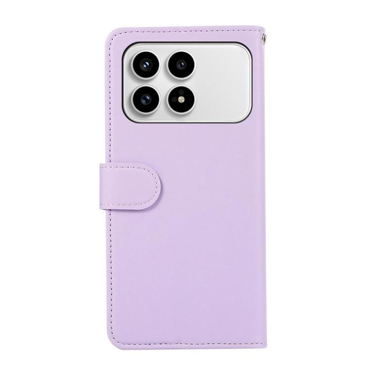 For Redmi K90 / Poco F8 Pro ABEEL Delicate Texture Splicing RFID Leather Phone Case