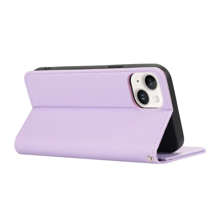 For iPhone 13 ABEEL Delicate Texture Splicing RFID Leather Phone Case
