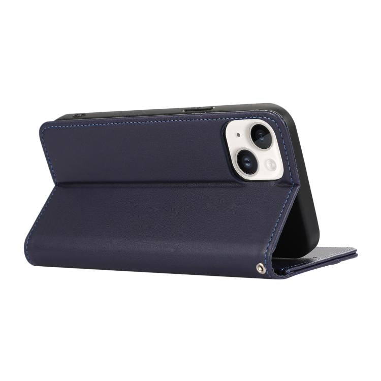 For iPhone 13 ABEEL Delicate Texture Splicing RFID Leather Phone Case