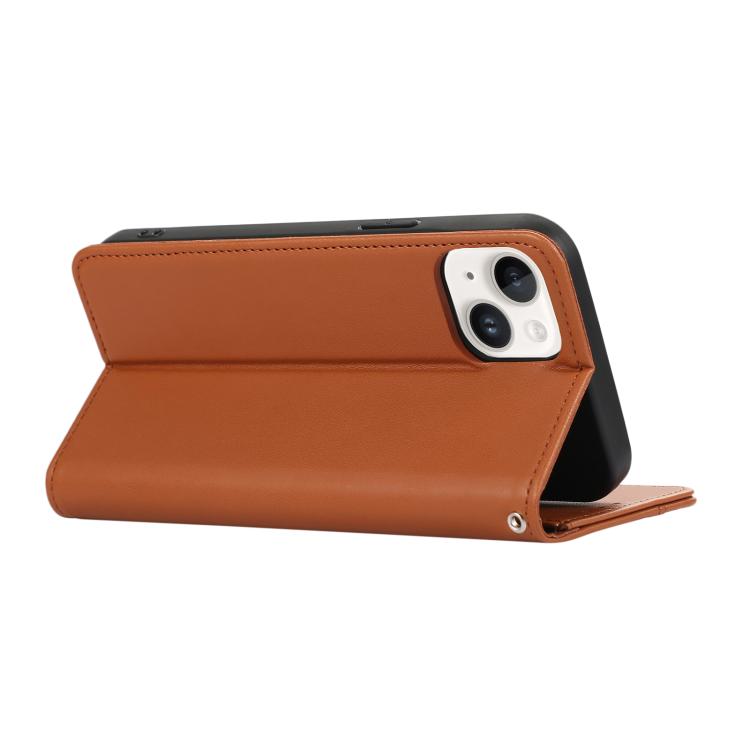 For iPhone 14 Plus ABEEL Delicate Texture Splicing RFID Leather Phone Case