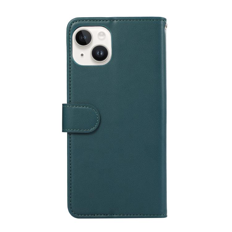 For iPhone 14 Plus ABEEL Delicate Texture Splicing RFID Leather Phone Case